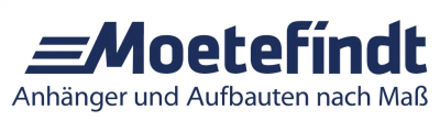 Logo von Moetefindt mit Schriftzug "Anhänger und Aufbauten nach Maß"